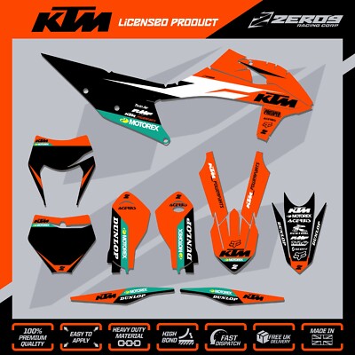 KTM MX Grafikkit Motocross Grafik SX SXF EXC EXCF 125-500 VANTAGE ORG/BLK