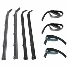 Inner & Outer Sweep Belt 5/32" Glass Run Window Channel Kit 75-80 Ford Econoline