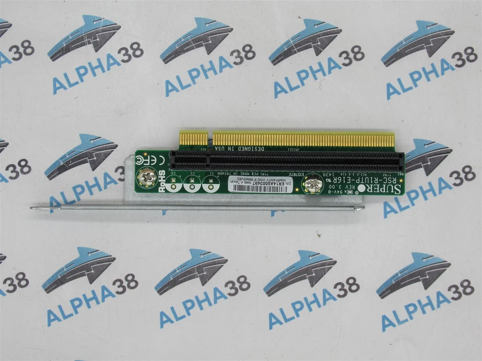 SuperMicro RSC-R1UTP-E16R Riser Card Karte PCI-Ex16 pas + Metall Halterung