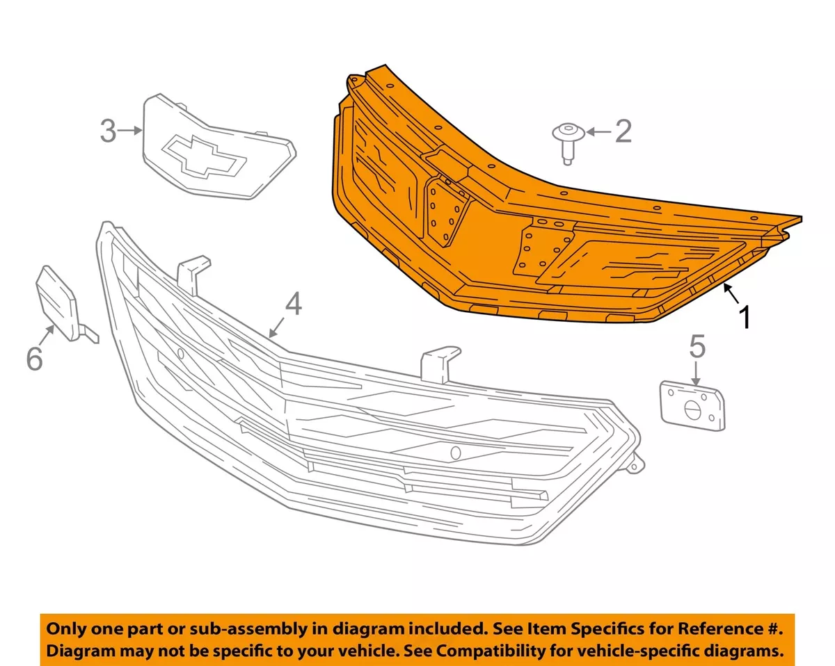 Chevrolet GM OEM 17-18 Volt Front Bumper Grille-Upper Grille 