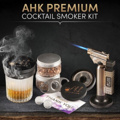 Cocktail Smoker Kit  Premium Hand Crafted Bartender  Infuser for Smoking Whisky