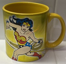 Wonder Woman DC Comics Oversized 20oz Metallic Shimmer Yellow Coffee Mug Cup
