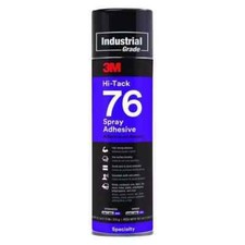 Spray Adhesive, Hi-Tack 76 Series, Clear, 18.1 oz, Aerosol C 76