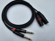Mogami 6.5mm to XLR Cable Dual TRS 6.35mm to 3 Pin XLR F Balanced Cable Mic, DJ