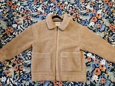 Garage Teddy Sherpa Zip Jacket Coat (size Medium/large)