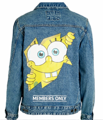 Members Only Spongebob Denim Jacket Men 