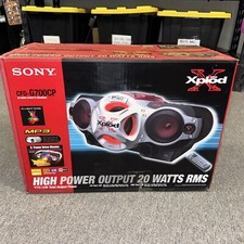 NOS original Box Sony Xplod Portable CD Cassette Rec ,20 Watts CFD-G700CP u-11A