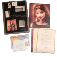 Vtg 2000 The Official Barbie Collectors Club Year Box Binder Papers Only