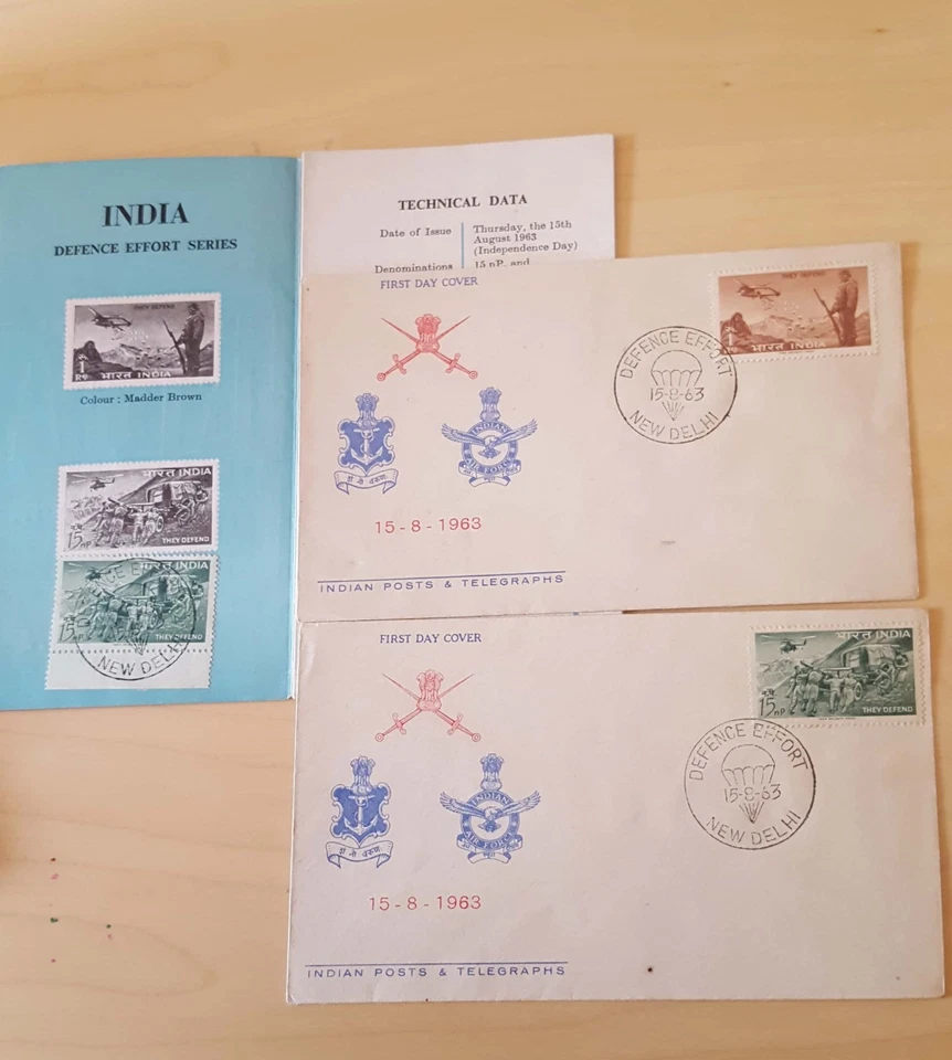 Nice collection of 2 number Indian First Day covers with information sheet 1963 - Image 2 of 2