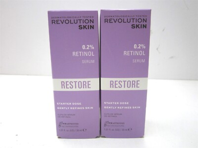 Revolution Skin 1.01fl oz. Restore 0.2 Retinol Serum Starter Dose - Lot of 2