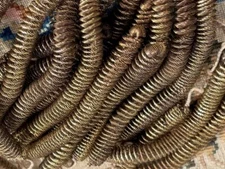 Antique Gold Metallic 4" Caterpillar Tassels French Bullion 1800s Vintage EACH