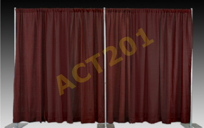 8 FT HIGH x 20 FT WIDE PIPE AND DRAPE KIT (WITH PREMIUM DRAPES) - PIPE & DRAPE