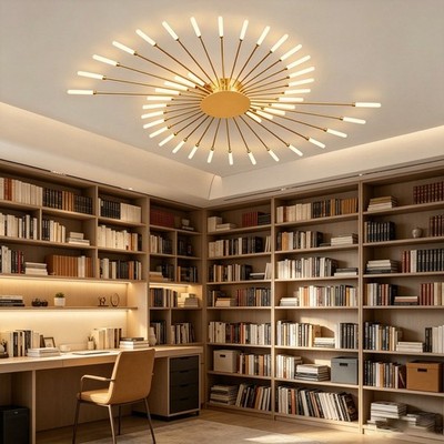 Hollow Fireworks Shaped Ceiling Light Modern Home Restaurant Interior Lighting