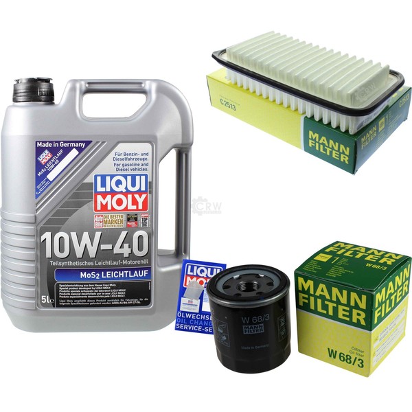 Mann Inspektionspaket 5L Liqui Moly 10W-40 FüR Toyota Yaris Verso 1.3 1.5-image