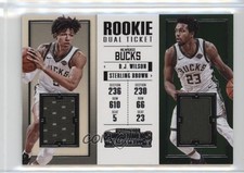 2017 Panini Contenders Rookie Ticket Dual Swatches DJ Wilson Sterling Brown 1oa8