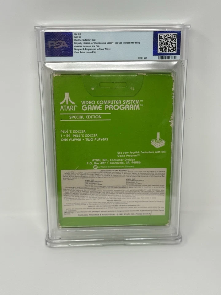 Pele’s Soccer Atari 2600 Brand New Factory Sealed Graded PSA 6.0 NS - Image 2 of 2