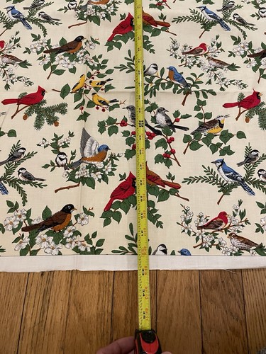 VTG Cut & Sew Fabric Panel Apron Cranston Garden Birds Cardinals Chickadees - Picture 6 of 7