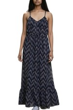 American Eagle Outfitters Maxi Sleeveless Dress Medium Blue Purple Lined Boho