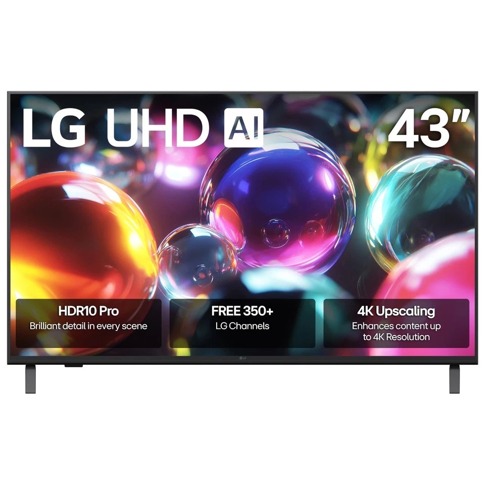 LG UA7000 Series 43" 4K UHD LED Smart TV with webOS 25 & 60Hz Refresh
