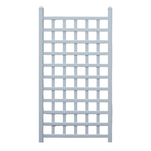 Dura-Trel Country Garden 35 x 66 Inch Vinyl Outdoor Garden Patio Trellis, White