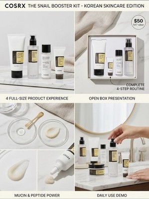 COSRX The Snail Booster Kit Full Size Face Set Snail Mucin + Peptide