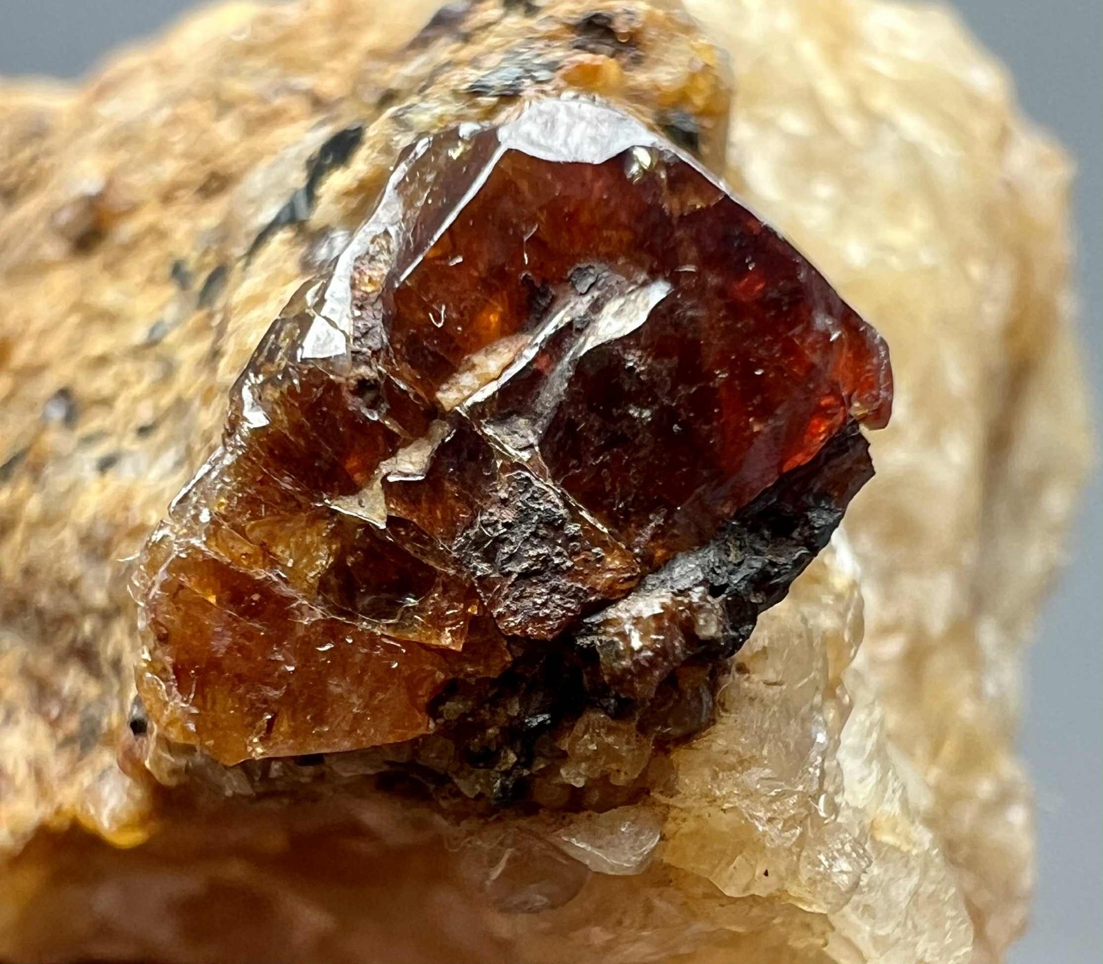 234 Carat Very Beautiful Top Red Zircon Crystal On Matrix From Balochistan @PAK