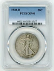 1938-D WALKING LIBERTY HALF DOLLAR PCGS XF40