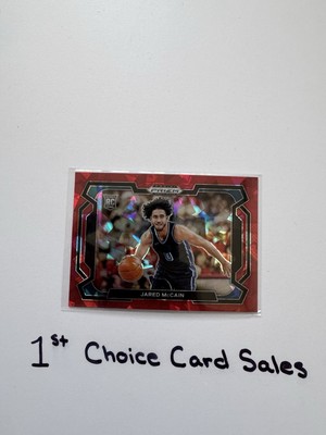 Jared McCain 2024 Panini Prizm Draft Picks #35 Red Ice variation 