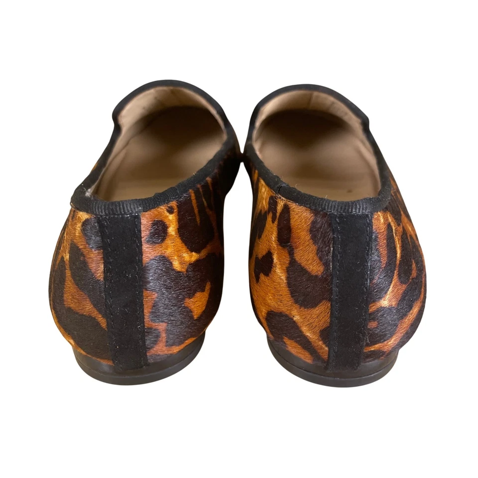 Mocasín de cuero Antonio Melani sin cordones talla 8M estampado de leopardo pelo de becerro Foto 4 de 4