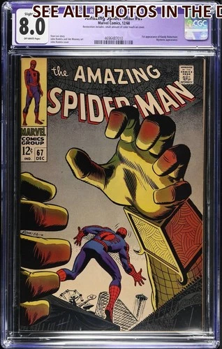 Amazing Spider Man #67 Marvel CGC 8.0 Graded Restored DEC 1968 (HG)