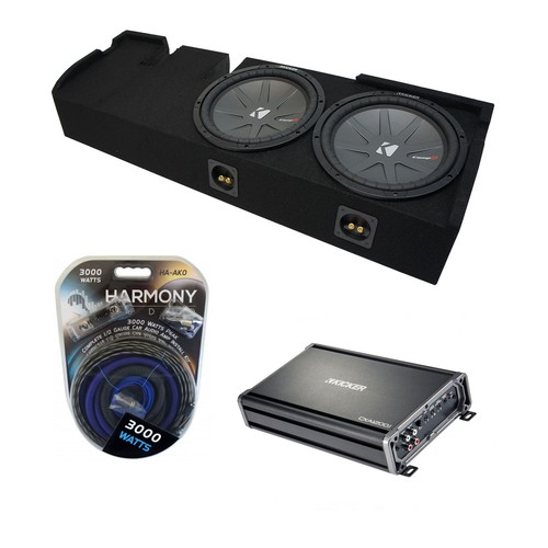 01-03 Ford F-150 Super Crew Truck Kicker CompR CWR12 Dual 12" Sub Box CX1200.1