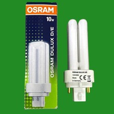 1x 10W OSRAM Dimmable G24q-1, 4 pin 3500K Low Energy CFL PL Light Bulb Lamp