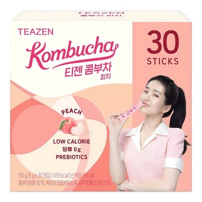 TEAZEN Kombucha Peach Prebiotics Tea 5g x 30Stick