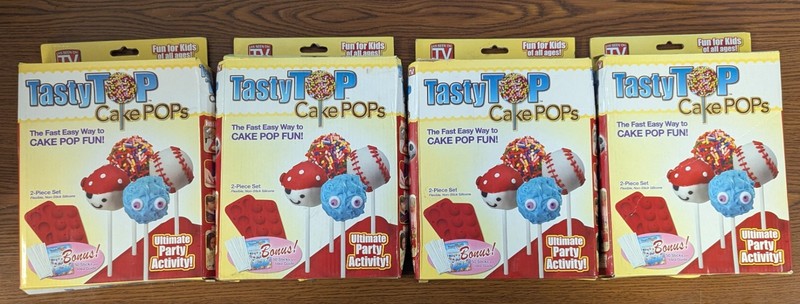 LOT OF 4 - AS SEEN ON TV TASTY TOP CAKE POPS MAKER 2 PIECE SETS