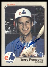 1983 Fleer #281 Terry Francona In Person Signed Auto 66552