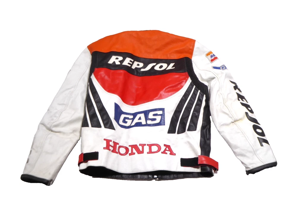 Honda Repsol Leather Motorcycle Suit Jacket And Trousers Size L KM1A - Image 3 of 4