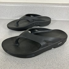 OOFOS Ooriginal Flip Flops EU 38 Womens 9 Mens 5 Black Recovery Comfort Support