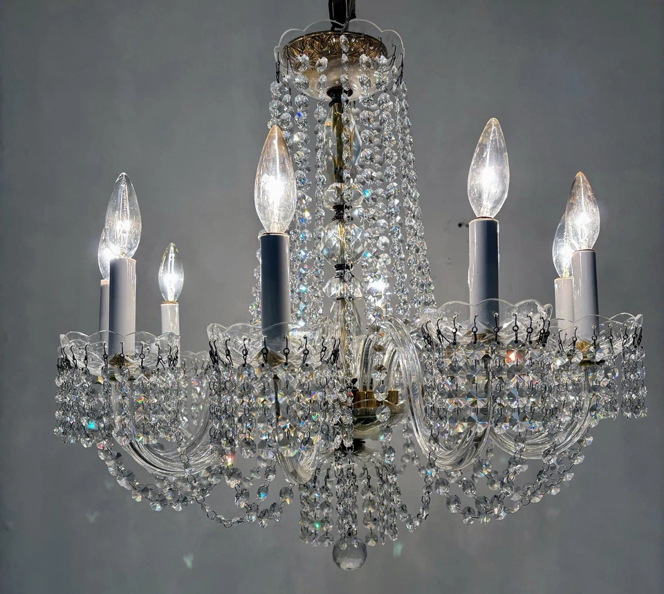 Lámpara de araña de cristal vintage australiana Foto 2 de 3