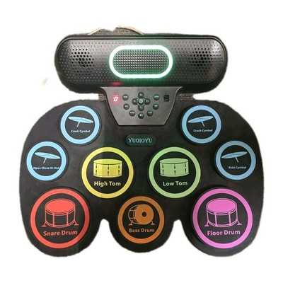 YUOIOYU Electronic Drum Set 9 Pad Portable MIDI Roll-Up Kit GUC  