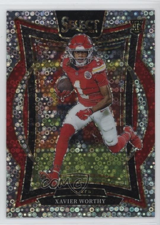 2024 Panini Select Concourse Disco Prizm Xavier Worthy #32 10w8