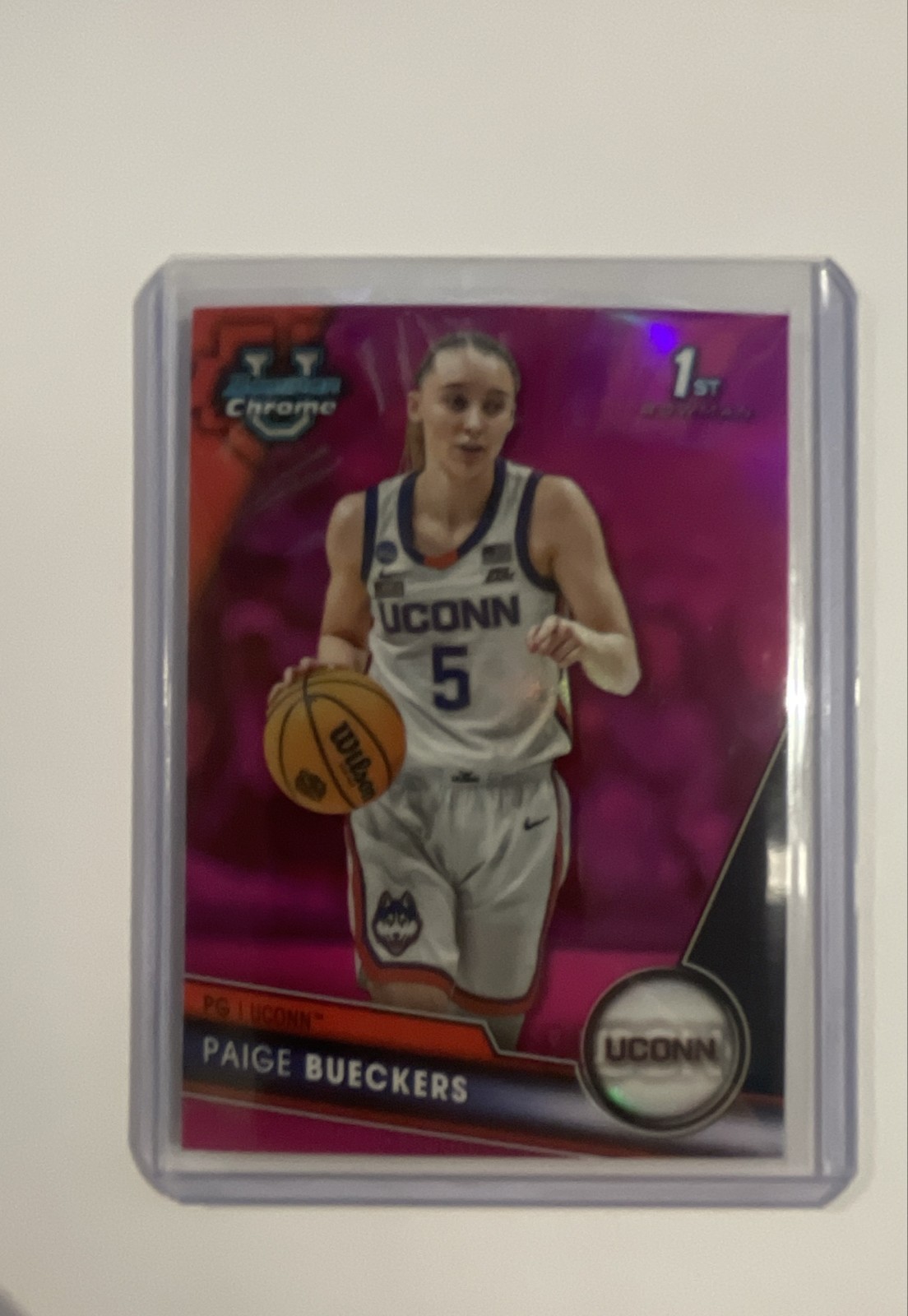 2023-24 Bowman University Chrome - Paige Bueckers #90 Pink Refractor (RC)