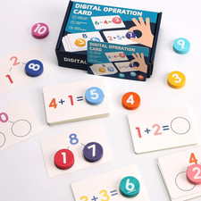Montessori Digital Operation Cards 54 Cards with 108 Faces Addition  Subtractio