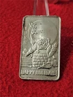 1 OZ 999.0 SILVER INGOT. HAPPY HOLIDAYS 1988                              #T1135