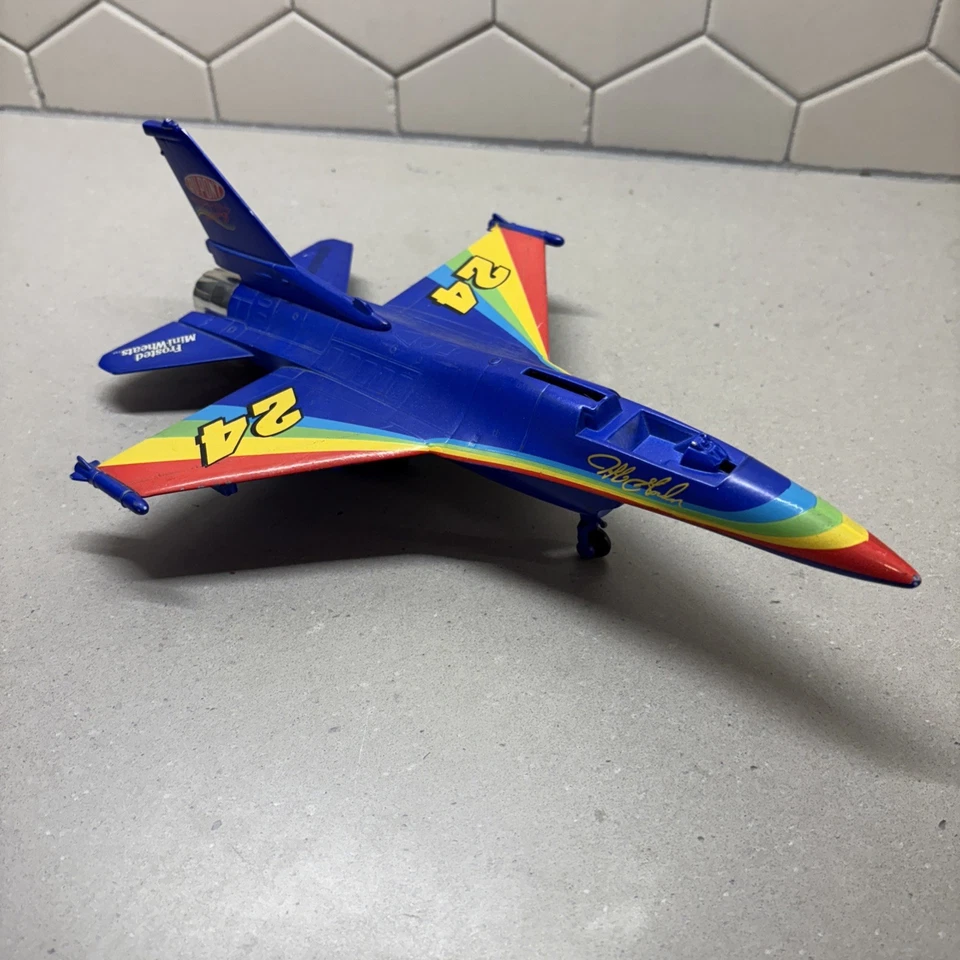 Frosted Mini-Wheats F-16 Falcon Fighter Jet Vintage Jeff Gordon Rainbow - Image 2 of 4