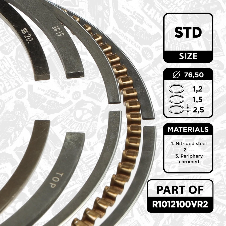 3x Satz Kolbenringe Kolbenschmidt VW SKODA SEAT 1,2i AWY AZQ BMD BME 030107311M - Bild 2 von 2