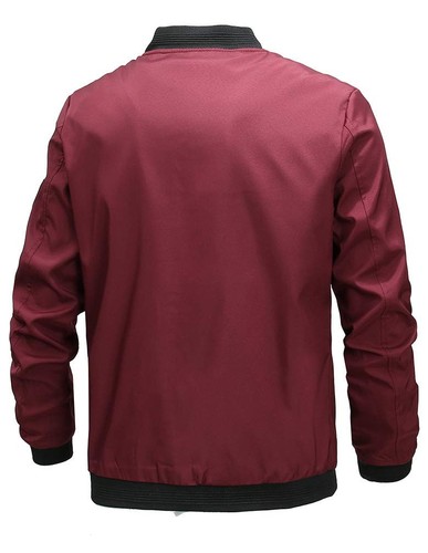 Chaqueta de bombardero de vuelo ligera Lavnis para hombre abrigo softshell ropa deportiva cremallera... - Imagen 3 de 6