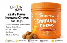 Zesty Paws Immune Chews Supplement for Dogs 90 Chews BB 4/2026 Peanut Butter