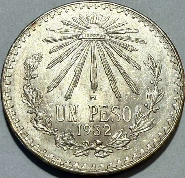 1932年 メキシコ 1ペソ  本物保証　銀0.720 1932年 メキシコ 1ペソ 本物保証 銀0.720 1932年 メキシコ 1ペソ 本物