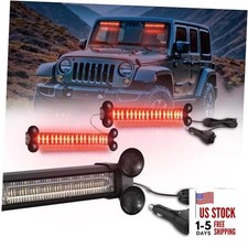 Emergency Led Strobe Traffic Advisor Lights Bar Car Windshield Hazard Red