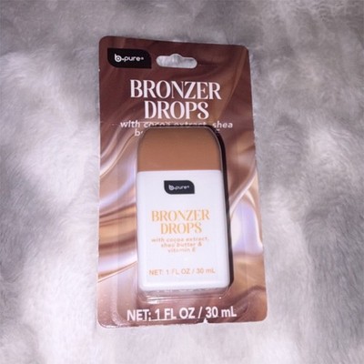 b-pure Bronzer Drops Cocoa Extract Shea Butter Vitamin E 1 FL OZ 30 mL